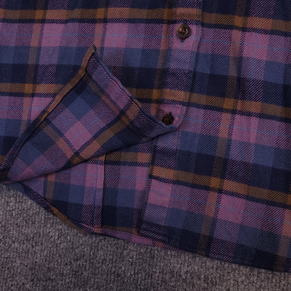 Patagonia Flannel Hiking Shirt Womens M Plaid 100% Cotton Long Sleeve Pockets - Picture 11 of 15